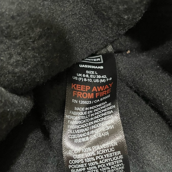 Hunter Women’s 6 Stich Boot Socks Black Size Large Long - Picture 3 of 3